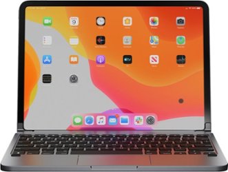 Brydge - Pro+ Wireless Keyboard for 11-inch Apple iPad Pro (2018, 2020 & 2021) - Space Gray - Front_Zoom