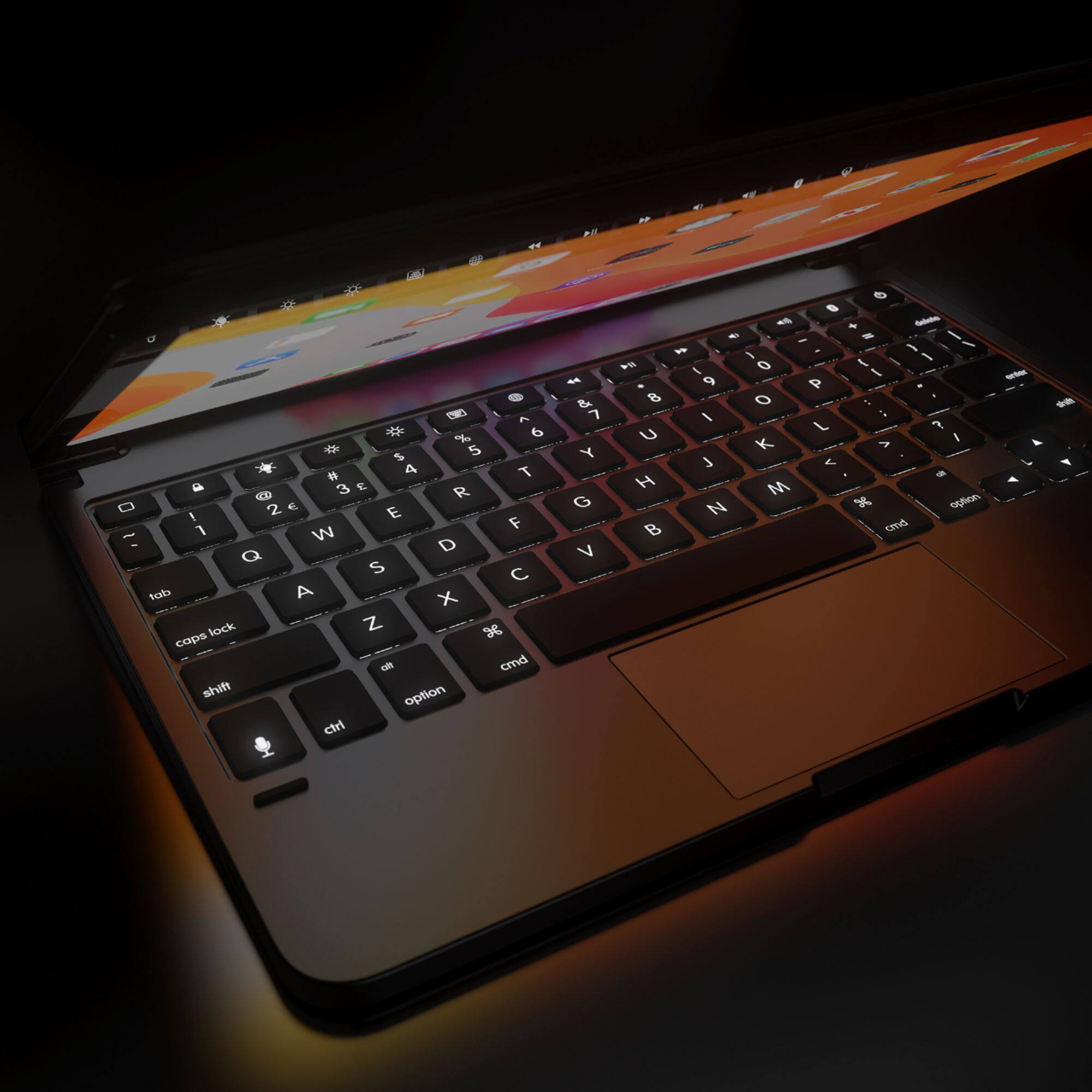 Alt View 14. Brydge - Pro+ Wireless Keyboard for 11-inch Apple iPad Pro (2018, 2020 & 2021) - Space Gray.