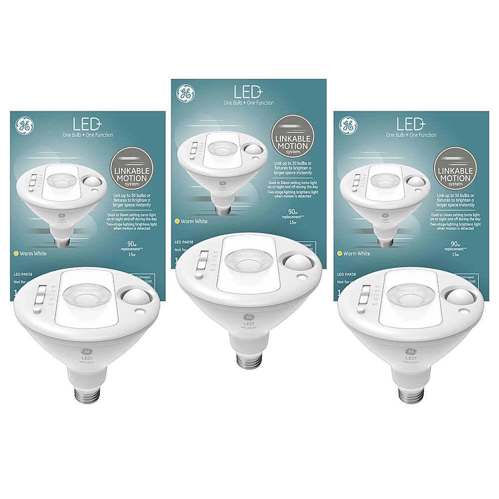 Alt View 13. GE - LED+ Linkable Motion PAR38 Flood Light - White.