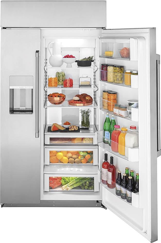 Alt View 11. Café - 24.5 Cu. Ft. Side-by-Side Built-In Refrigerator with Dispenser - Stainless Steel.