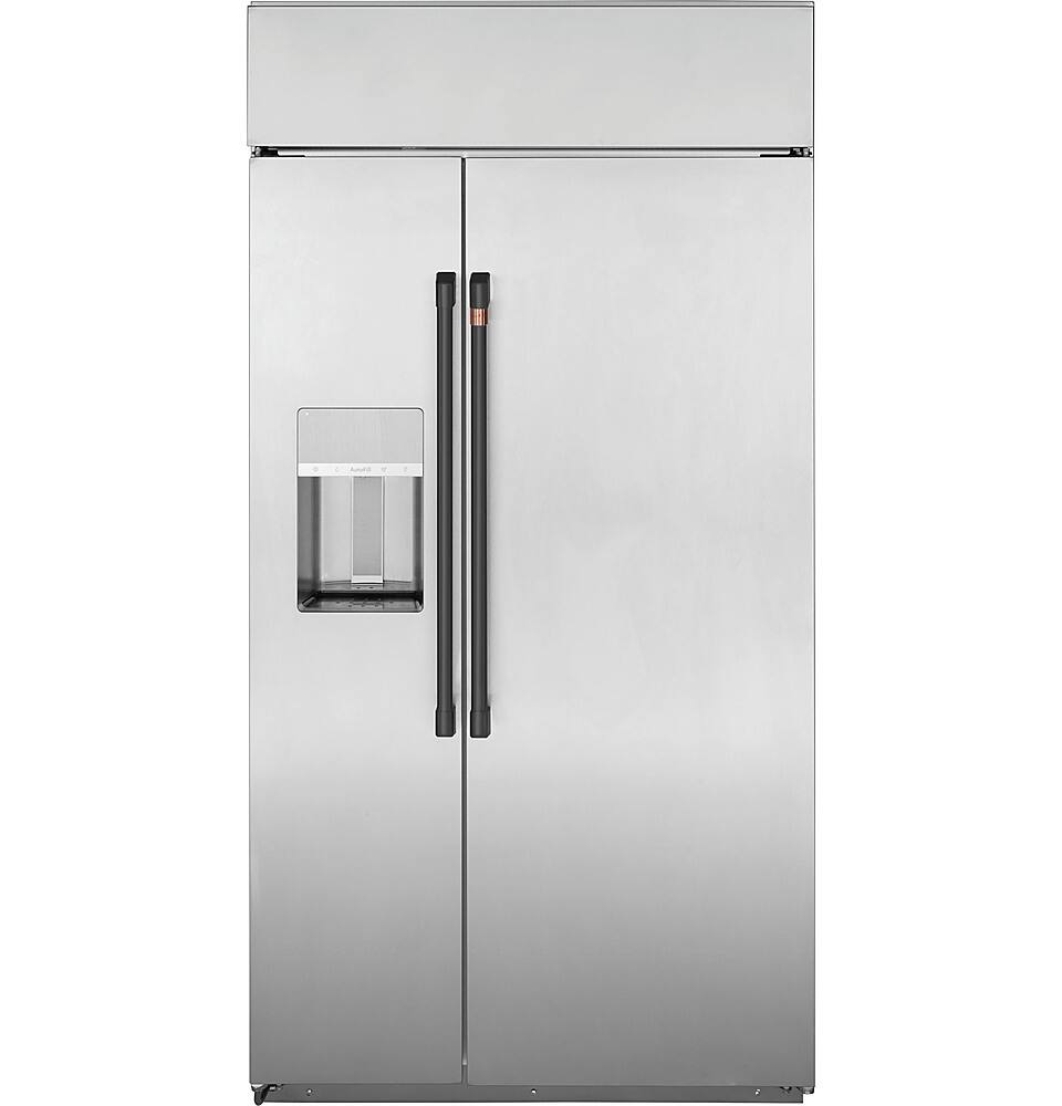 Alt View 37. Café - 24.5 Cu. Ft. Side-by-Side Built-In Refrigerator with Dispenser - Stainless Steel.