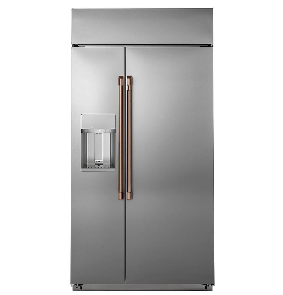 Alt View 40. Café - 24.5 Cu. Ft. Side-by-Side Built-In Refrigerator with Dispenser - Stainless Steel.