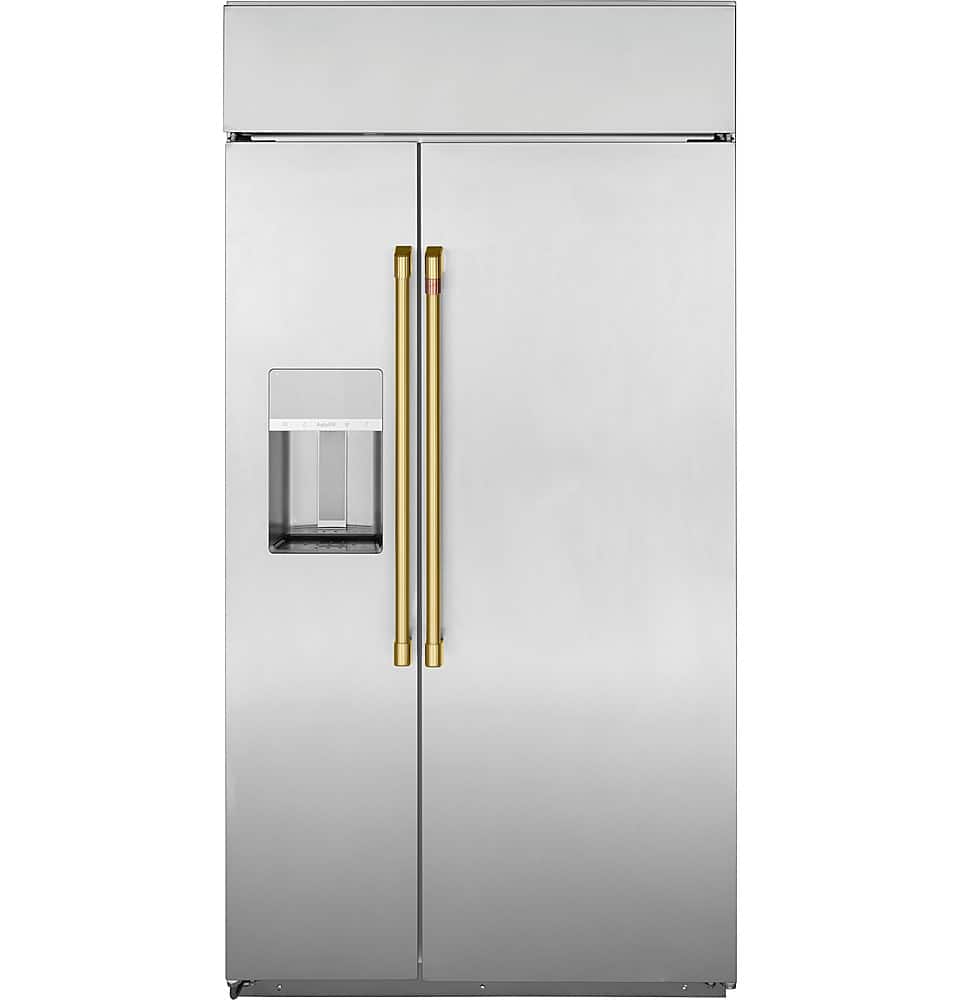 Alt View 37. Café - 28.7 Cu. Ft. Side-by-Side Built-In Refrigerator with Dispenser - Stainless Steel.