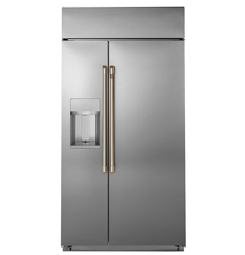 Alt View 39. Café - 28.7 Cu. Ft. Side-by-Side Built-In Refrigerator with Dispenser - Stainless Steel.