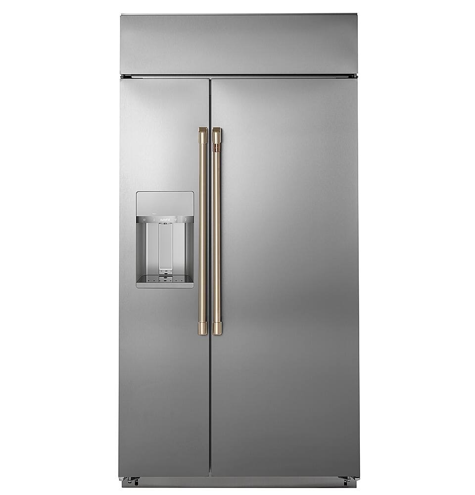 Alt View 39. Café - 28.7 Cu. Ft. Side-by-Side Built-In Refrigerator with Dispenser - Stainless Steel.