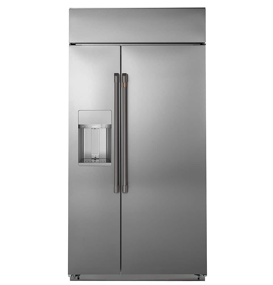 Alt View 40. Café - 28.7 Cu. Ft. Side-by-Side Built-In Refrigerator with Dispenser - Stainless Steel.