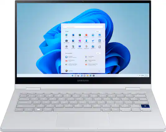 Front. Samsung - Galaxy Book Flex Alpha 2-in-1 13.3" QLED Touch-Screen Laptop - Intel Core i5 - 8GB Memory - 256GB SSD.