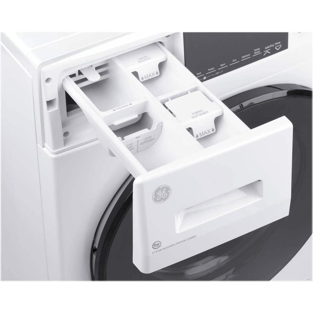Alt View 11. GE - 2.4 Cu. Ft. Front Load Washer and Electric Dryer Combo with Steam - White.