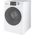 Left Zoom. GE - 2.4 Cu. Ft. Front Load Washer and Electric Dryer Combo with Steam - White On White.