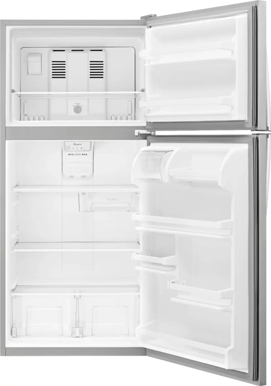 Alt View 4. Whirlpool - 18.3 Cu. Ft. Top-Freezer Refrigerator - Stainless Steel.