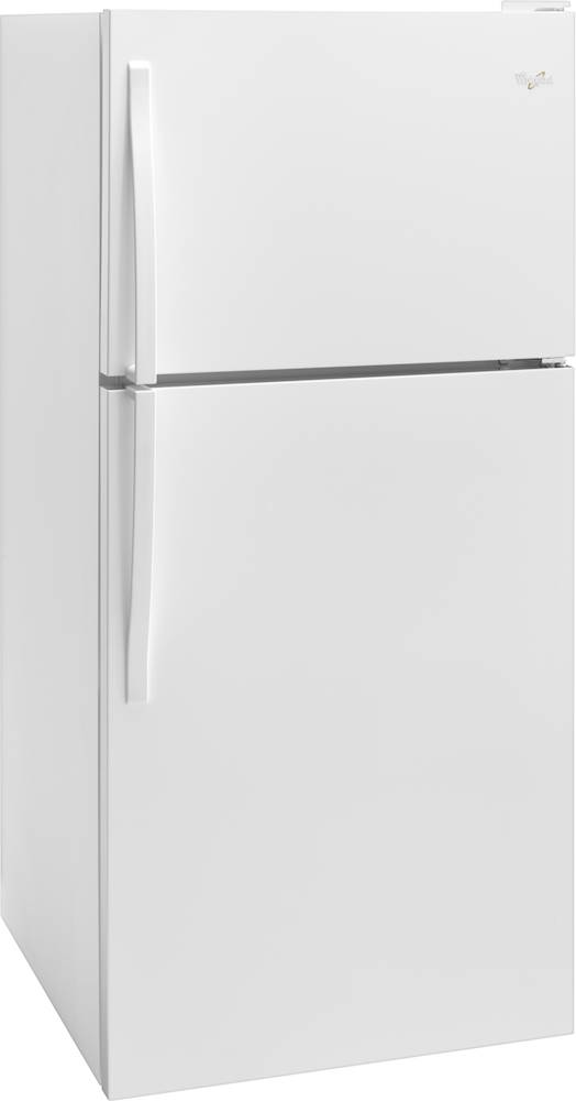 Angle View: Whirlpool - 18.3 Cu. Ft. Top-Freezer Refrigerator - White