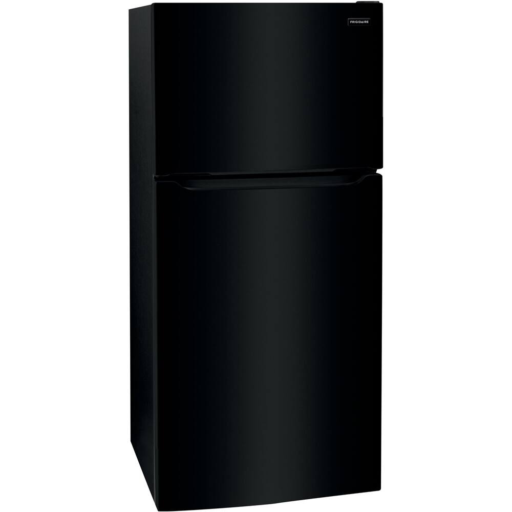 Left. Frigidaire - 20 Cu. Ft. Top-Freezer Refrigerator - Black.
