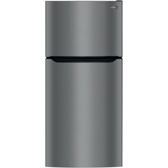 Front Zoom. Frigidaire - 20 Cu. Ft. Top-Freezer Refrigerator - Black stainless steel.