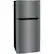 Left. Frigidaire - 20 Cu. Ft. Top-Freezer Refrigerator - Black stainless steel.