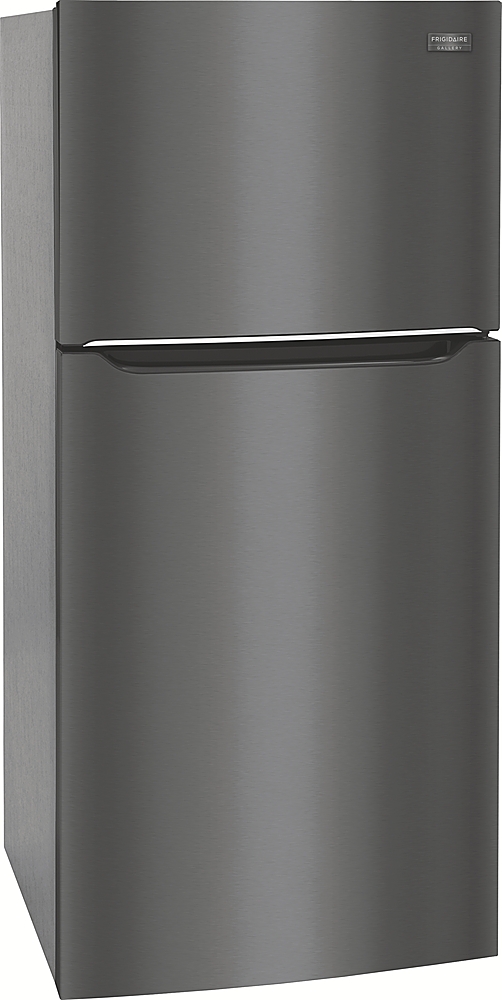 Angle View: Frigidaire - Gallery 20 Cu. Ft. Top-Freezer Refrigerator - Black stainless steel