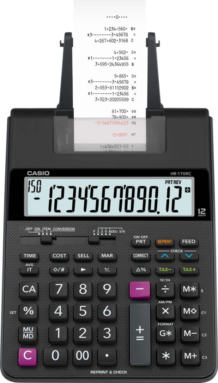 Front. Casio - Portable Printing Calculator.