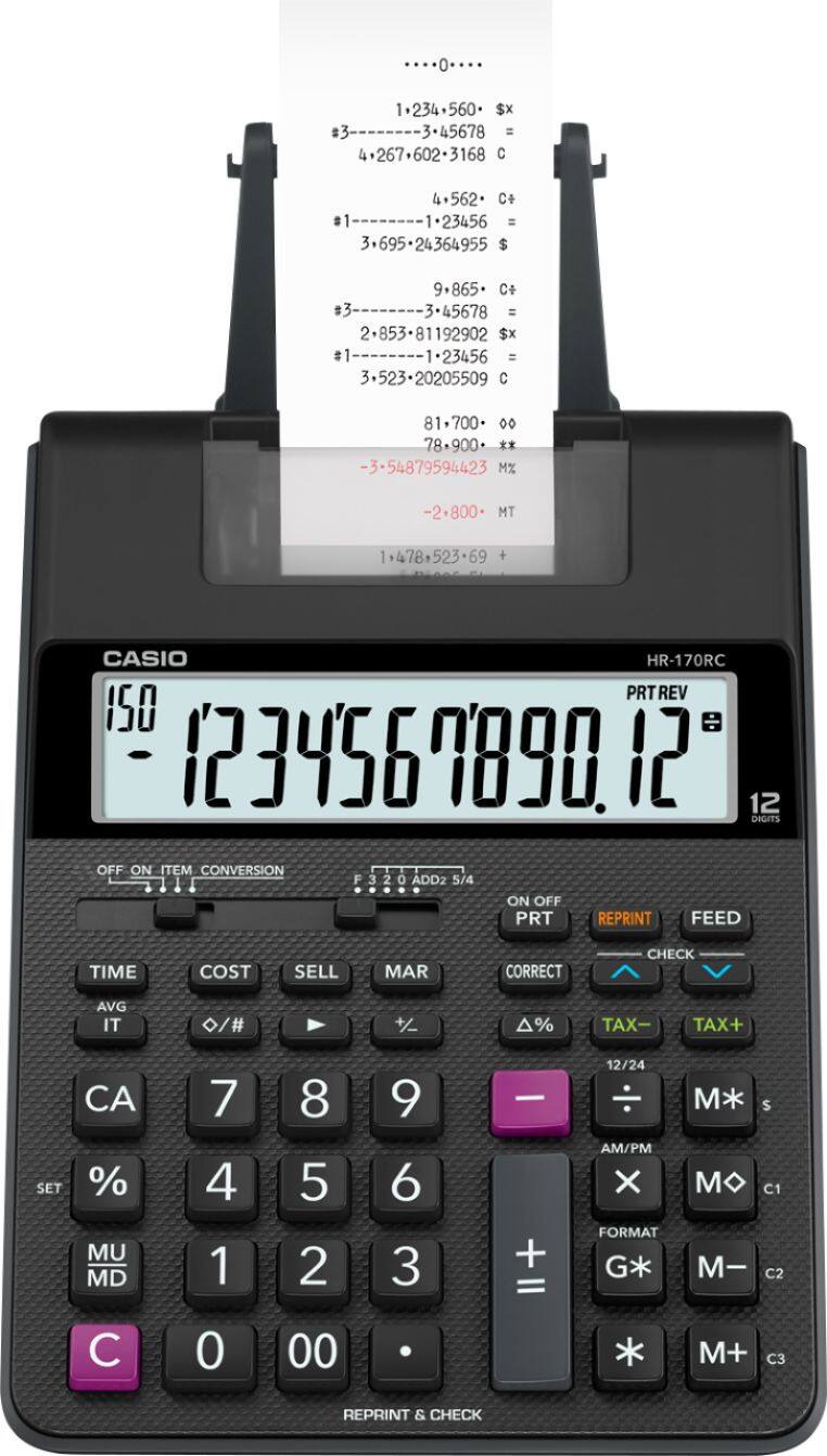 Front. Casio - Portable Printing Calculator.