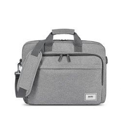 Solo - Re:New Recycled Briefcase for 15.6" Laptop - Heathered Gray - Front_Zoom