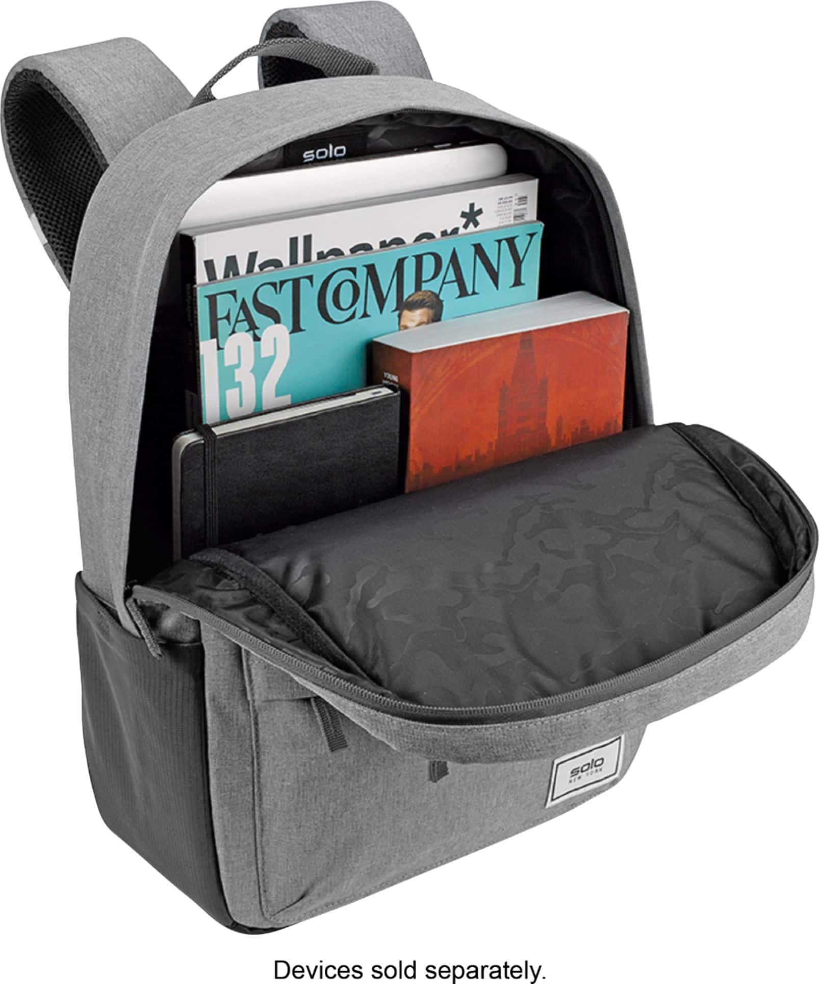 Alt View 15. Solo New York - Recycled Re:Cover 15.6" Laptop Backpack - Heathered Gray.