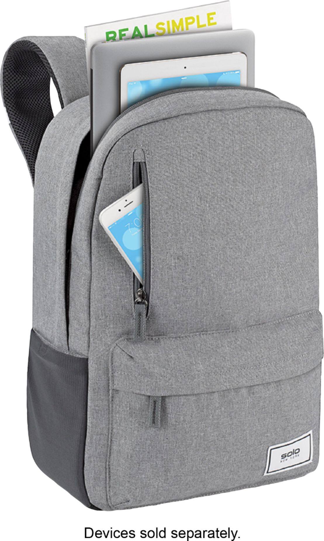 Alt View 16. Solo New York - Recycled Re:Cover 15.6" Laptop Backpack - Heathered Gray.