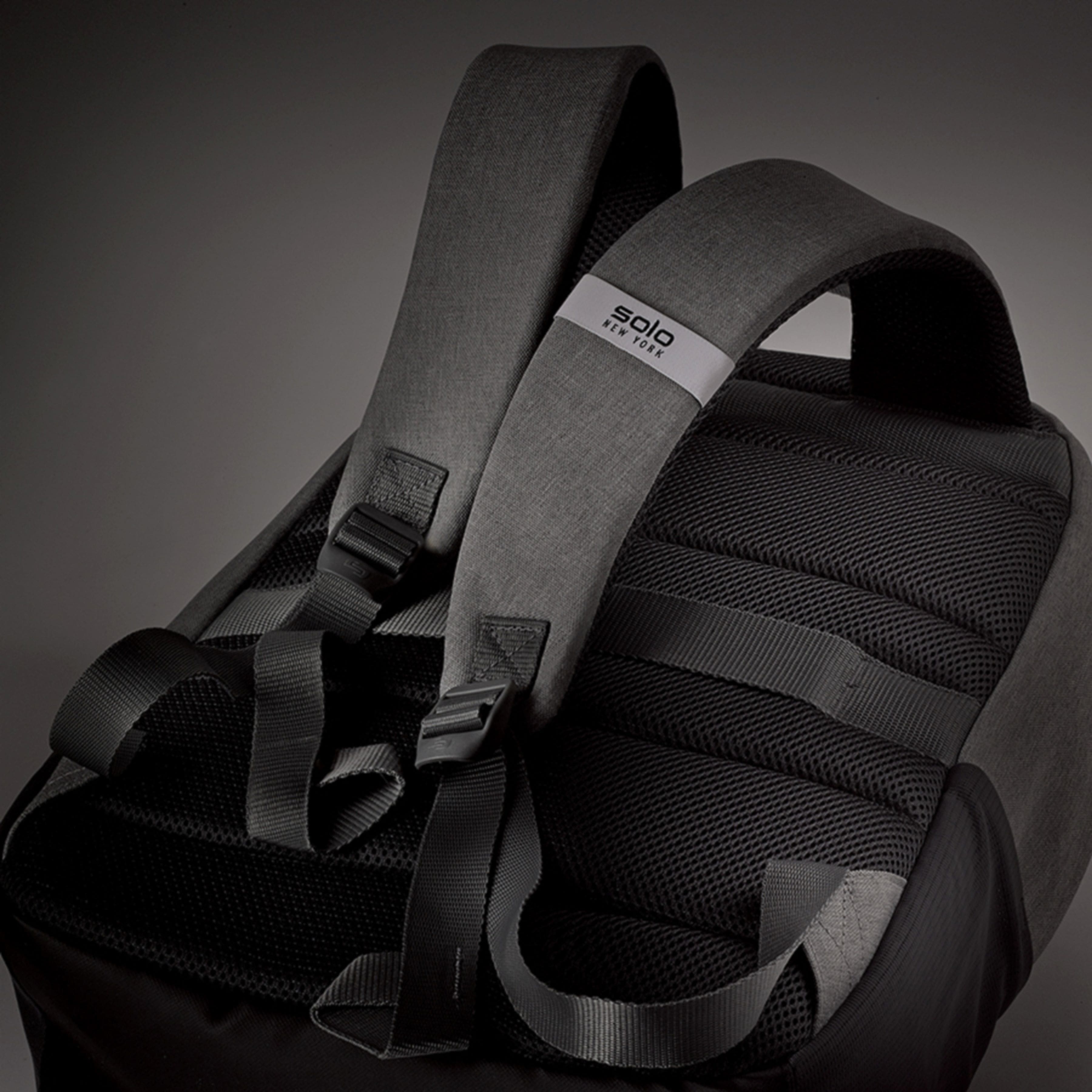 Alt View 17. Solo New York - Recycled Re:Cover 15.6" Laptop Backpack - Heathered Gray.