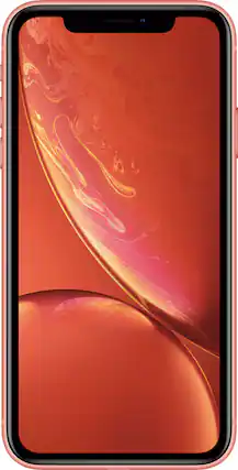 Front. Apple - Pre-Owned iPhone XR 64GB (Unlocked) - Coral.