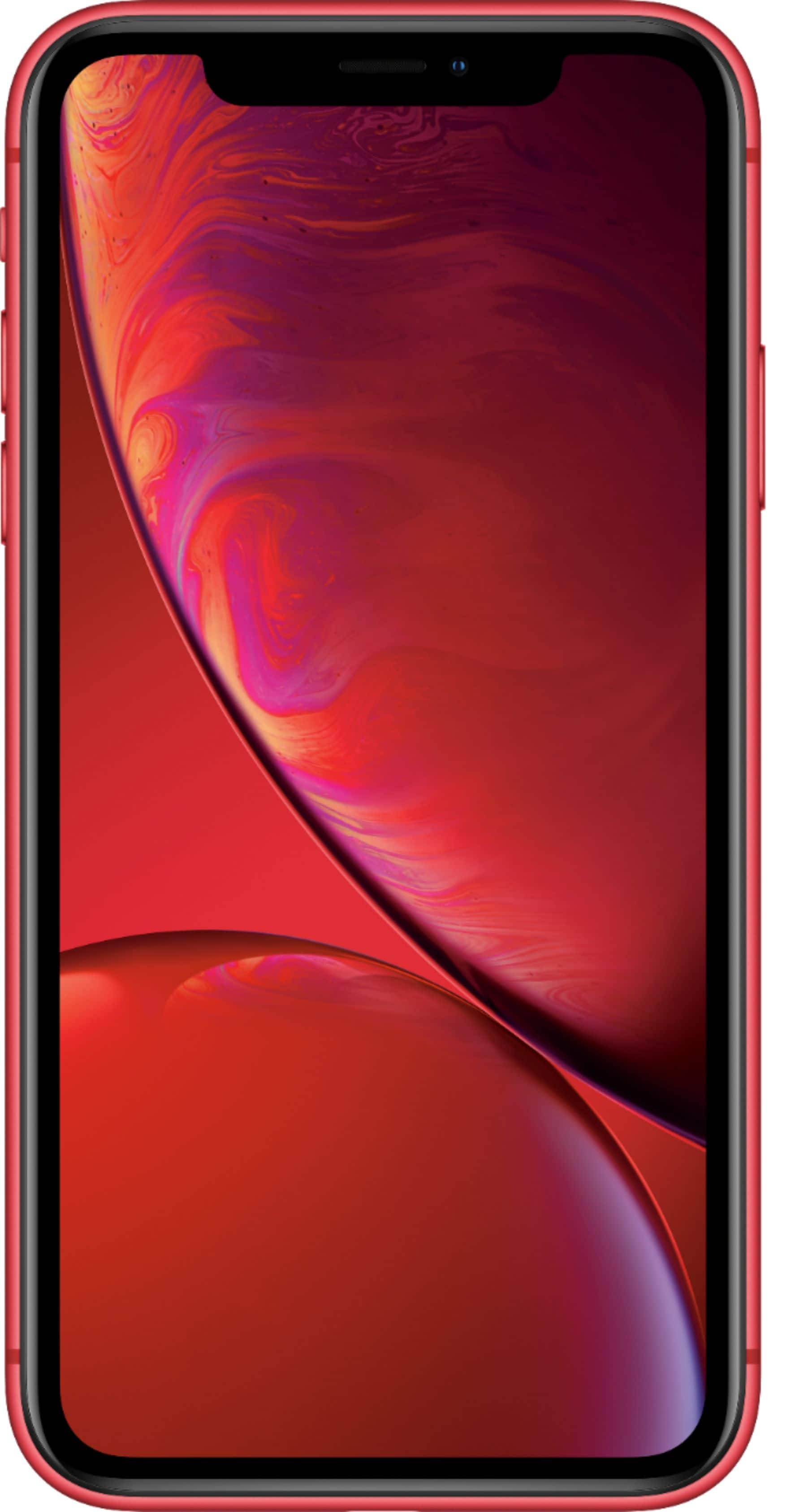 Front. Apple - Pre-Owned iPhone XR 256GB (Unlocked) - (PRODUCT)RED™.
