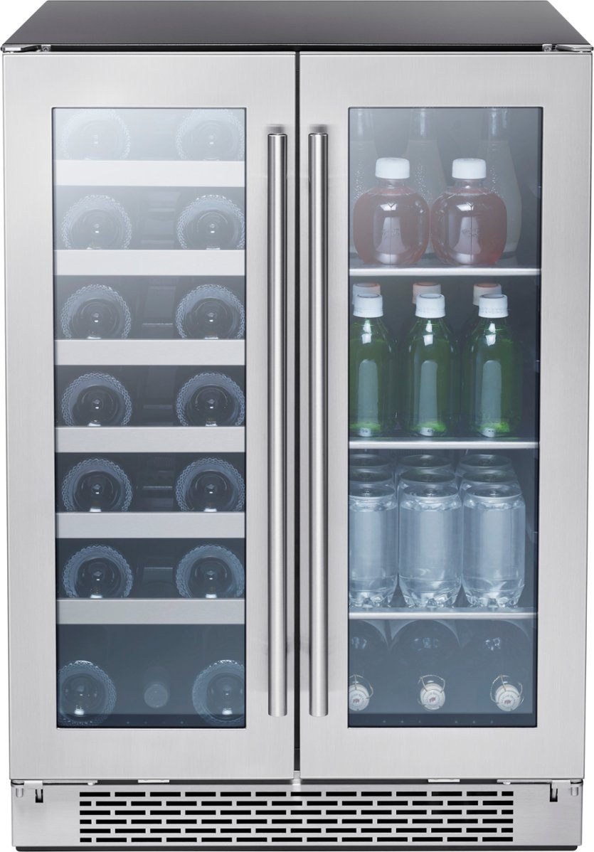 Zoom in on Front Zoom. Zephyr - Presrv 24 in. 21-Bottle Wine and 64-Can Beverage Cooler - Stainless Steel/Glass.