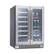 Left. Zephyr - Presrv 24 in. 21-Bottle Wine and 64-Can Beverage Cooler - Stainless Steel + Glass.
