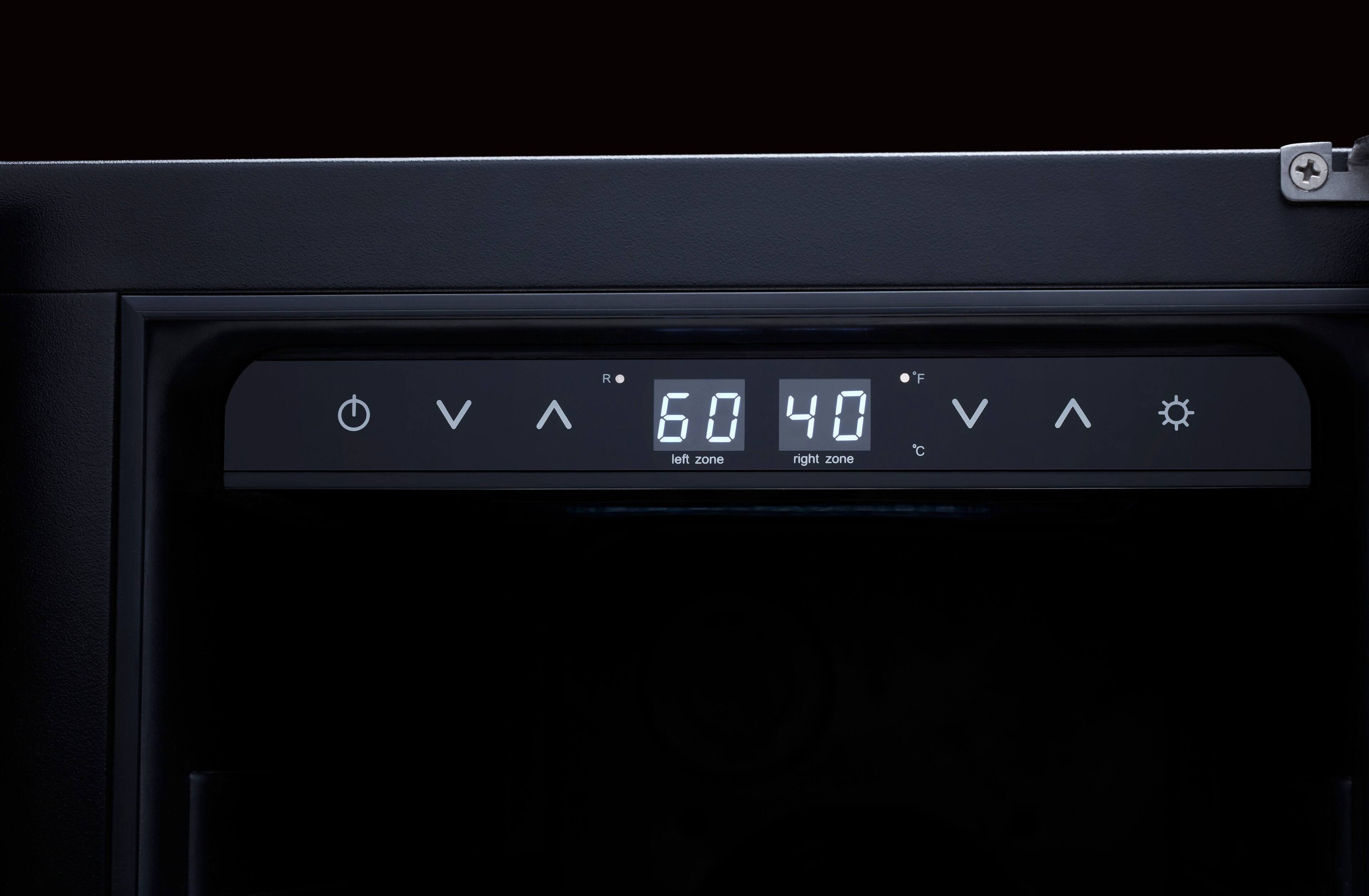 Alt View 18. Zephyr - Presrv 24 in. 42-Bottle Dual Zone French Door Wine Cooler - Stainless Steel/Glass.