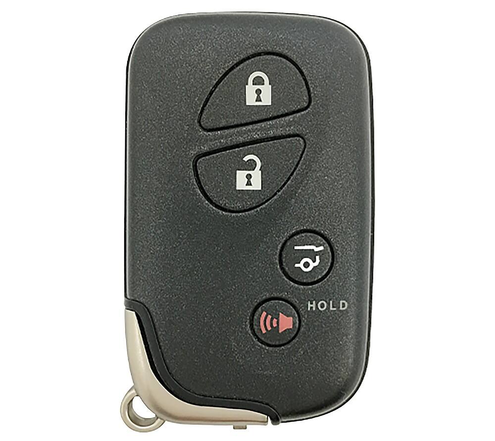 Front. DURAKEY - Replacement Full Function Transponder, Remote and Key for select (2010-2019) Lexus GX460 and (2015) Lexus RX350 - Black.