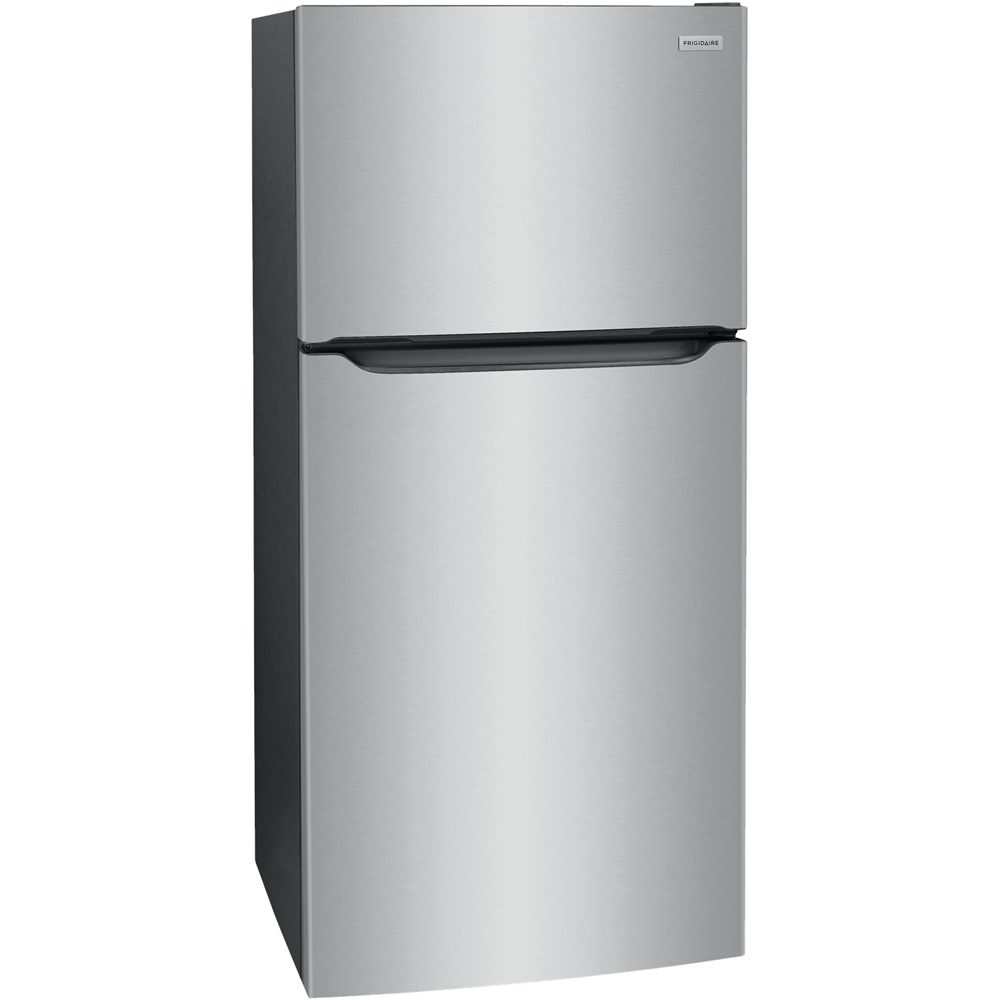 Angle View: Frigidaire - 20 Cu. Ft. Top-Freezer Refrigerator - Stainless steel