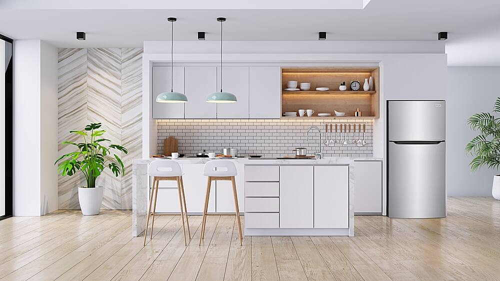 Alt View 2. Frigidaire - Gallery 20 Cu. Ft. Top-Freezer Refrigerator - Smudge-Proof® Stainless Steel.