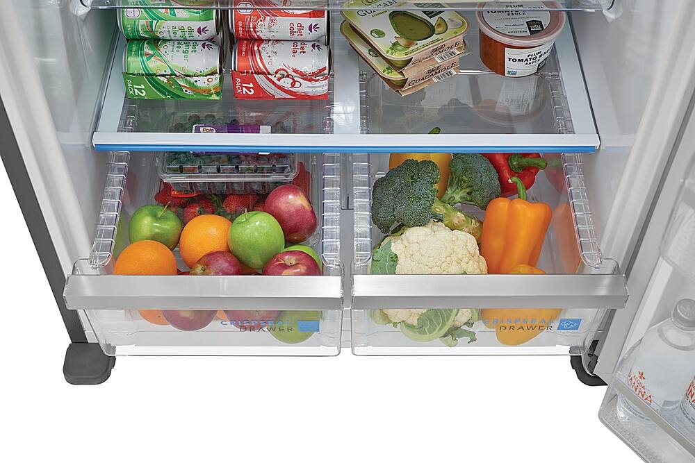 Alt View 3. Frigidaire - Gallery 20 Cu. Ft. Top-Freezer Refrigerator - Smudge-Proof® Stainless Steel.