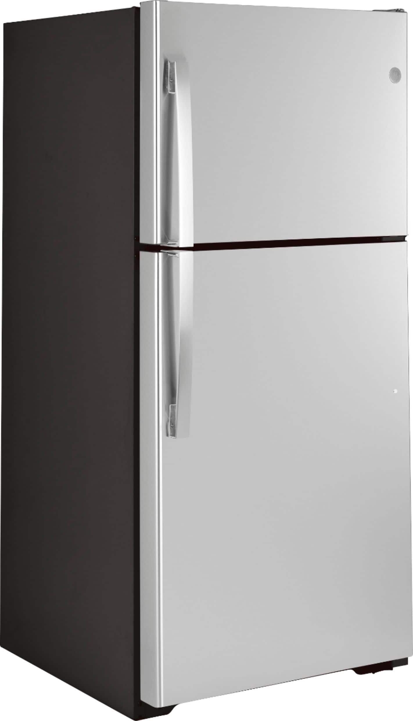 Angle. GE - 21.9 Cu. Ft. Garage-Ready Top-Freezer Refrigerator.