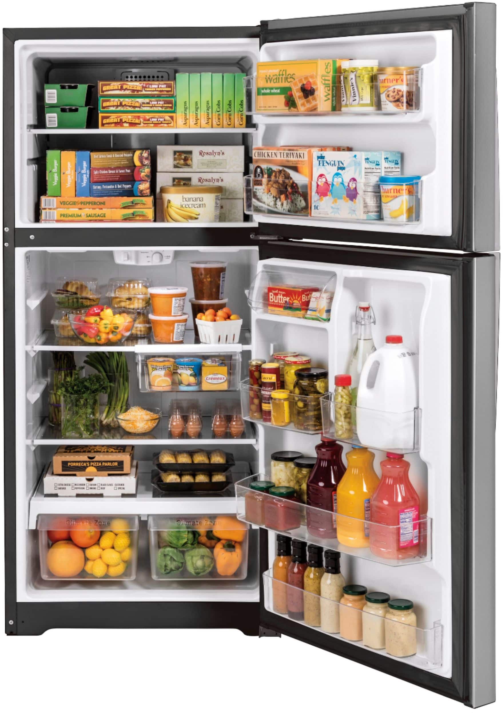 Alt View 1. GE - 21.9 Cu. Ft. Garage-Ready Top-Freezer Refrigerator.