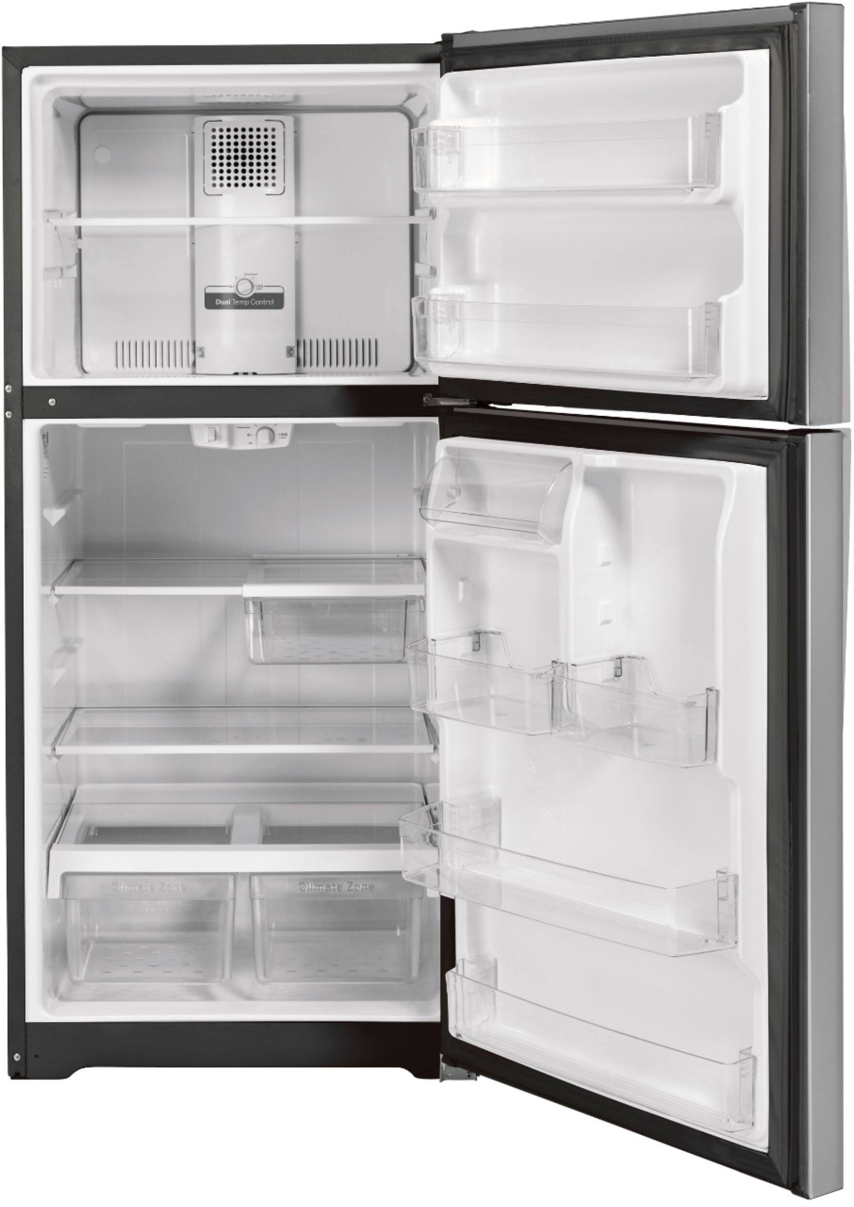 Alt View 2. GE - 21.9 Cu. Ft. Garage-Ready Top-Freezer Refrigerator.