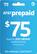 Front. AT&T Prepaid - $75 Prepaid Card.