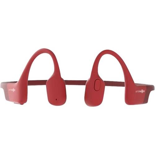 Front. AfterShokz - Aeropex Wireless Bone Conduction Open-Ear Headphones - Solar Red.