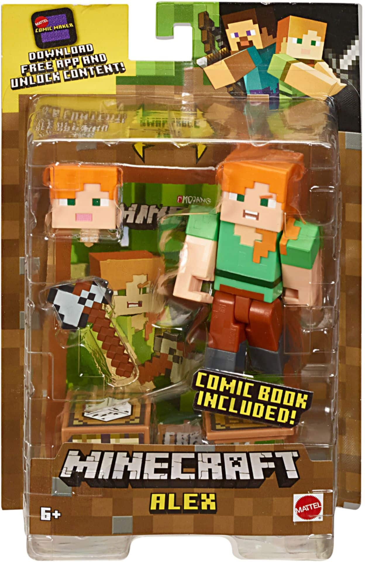  Minecraft Comic Maker Biome Set Comic Book Creator Toy with  Environment Accessories and Creeper Figure, Works with Free App and Based  on Minecraft Video Game, Toys for Boys and Girls Age