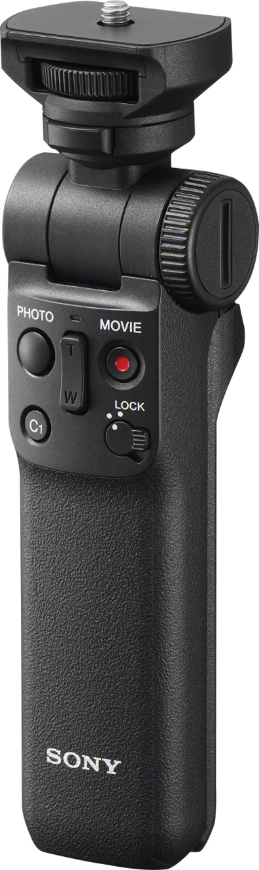 Left View: Sony - Shooting Grip with Wireless Remote Commander - Black