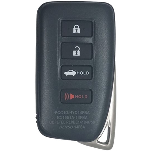 DURAKEY - Replacement Full Function Transponder, Remote and Key for select (2015-2019) Lexus RC350 and (2015-2019) Lexus RC F - Black