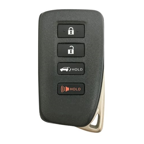 DURAKEY - Replacement Full Function Transponder, Remote and Key for select (2016-2019) Lexus RX350 and (2016-2019) Lexus RX450H - Silver/Black
