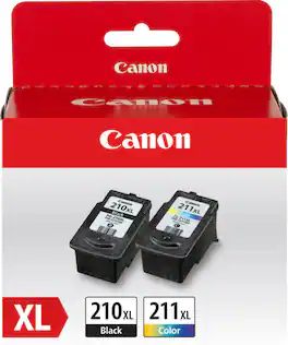 Canon - PG-210 XL/CL-211 XL 2-Pack High-Yield - Black/Color (Cyan, Magenta, Yellow) Ink Cartridges - Black/Tri-color