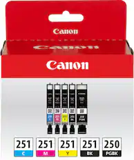 Front. Canon - PG-240 XL / CL-241 XL 2-Pack High-Yield - Black/Color (Cyan, Magenta, Yellow) Ink Cartridges.