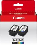 Front Zoom. Canon - PG-245 / CL-246 2-Pack Standard Capacity - Black/Color (Cyan, Magenta, Yellow) Ink Cartridges.