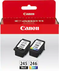 Front. Canon - PG-245 / CL-246 2-Pack Standard Capacity - Black/Color (Cyan, Magenta, Yellow) Ink Cartridges.