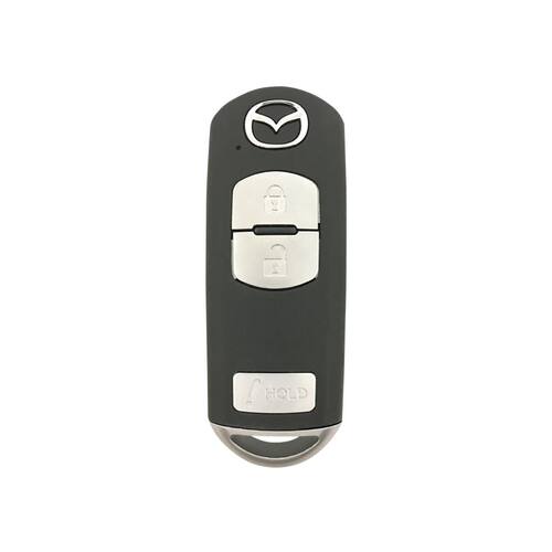 DURAKEY - Replacement Full Function Transponder, Remote and Key for select (2014-2018) Mazda 3 and (2013-2018) Mazda CX-5 - Silver/Black