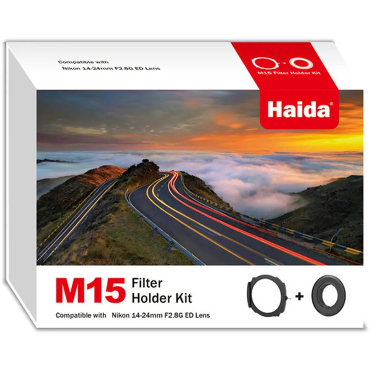 Compatible with Nikon 14-24mm F2.8G ED Lens  
M15 Filter Holder HN  
Haida  
Filter M15 Holder Kit Compatible with Nikon 14-24mm F2.8G ED Lens