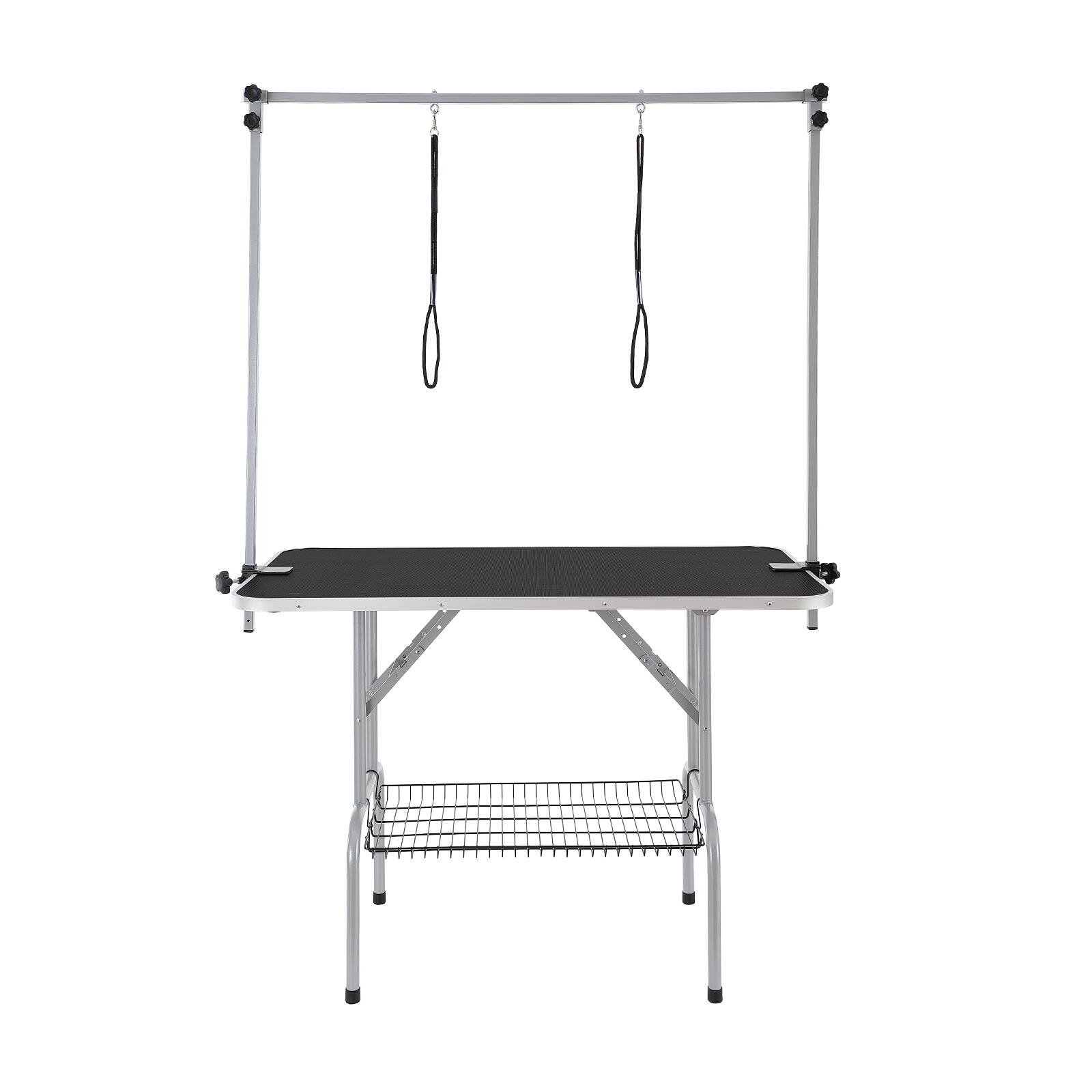 Alt View 5. VEVOR - Pet Grooming Table Two Arms with Clamp, 46'' Dog Grooming Station, Foldable Pets Grooming Stand.